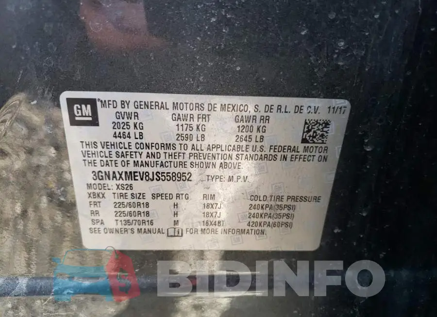 3GNAXMEV8JS558952 Photo# 12