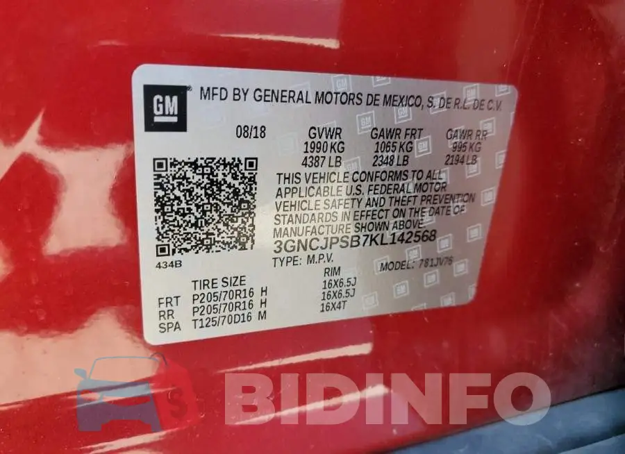 3GNCJPSB7KL142568 Photo# 14