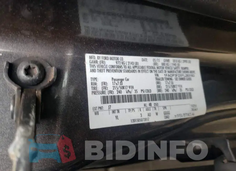 1FADP3F2XFL293183 Photo# 12