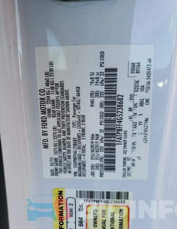 1FATP8FF4G5238682 Photo# 13