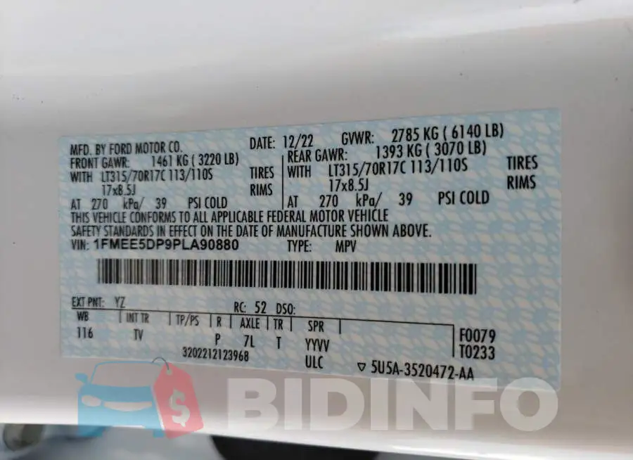 1FMEE5DP9PLA90880 Photo# 14