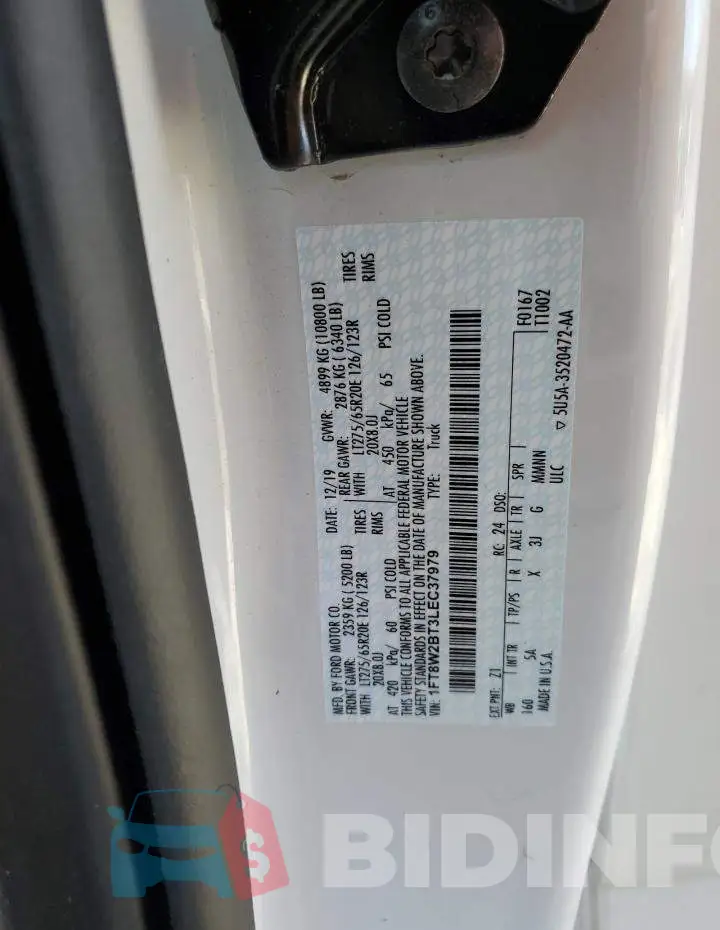 1FT8W2BT3LEC37979 Photo# 12