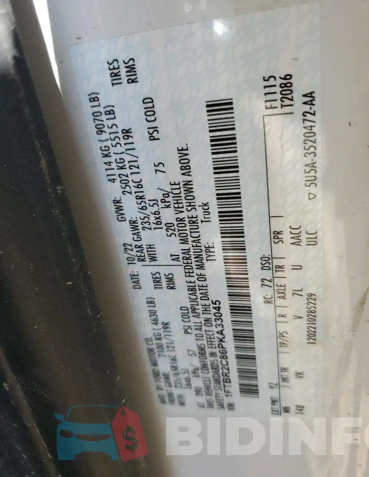 1FTBR2C86PKA33045 Photo# 12