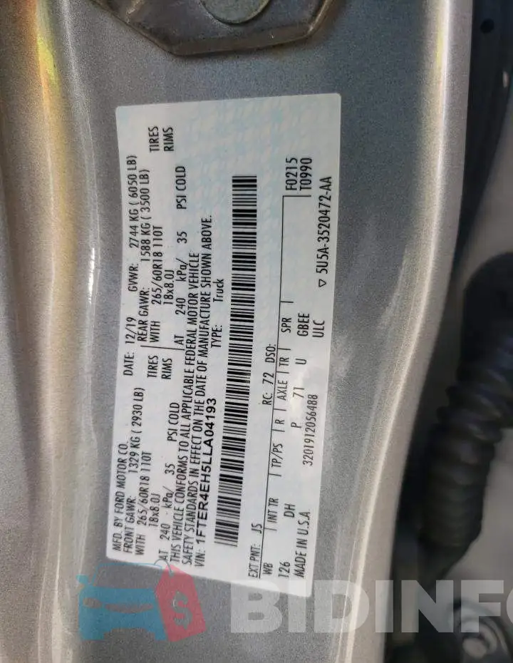 1FTER4EH5LLA04193 Photo# 12