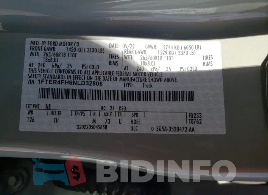 1FTER4FH6NLD32806 Photo# 12