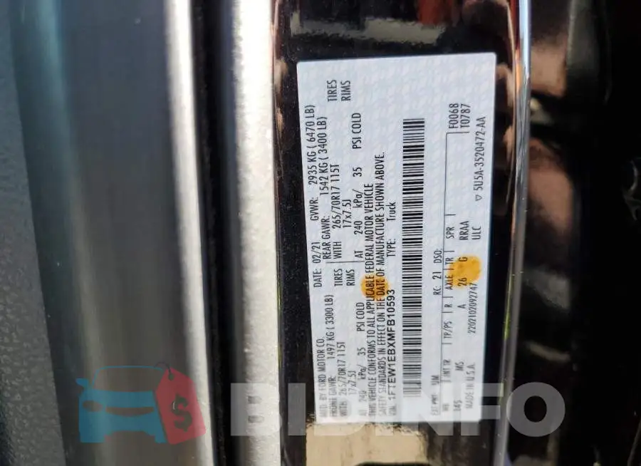 1FTEW1EBXMFB10593 Photo# 12