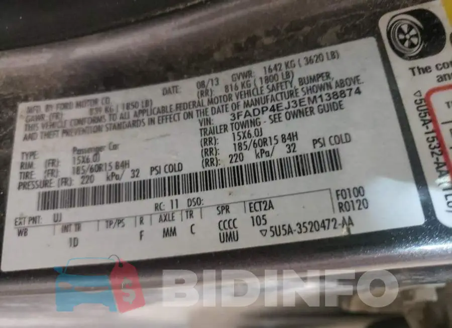 3FADP4EJ3EM138874 Photo# 13