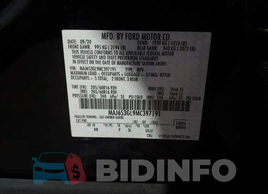 MAJ6S3GL9MC397191 Photo# 10