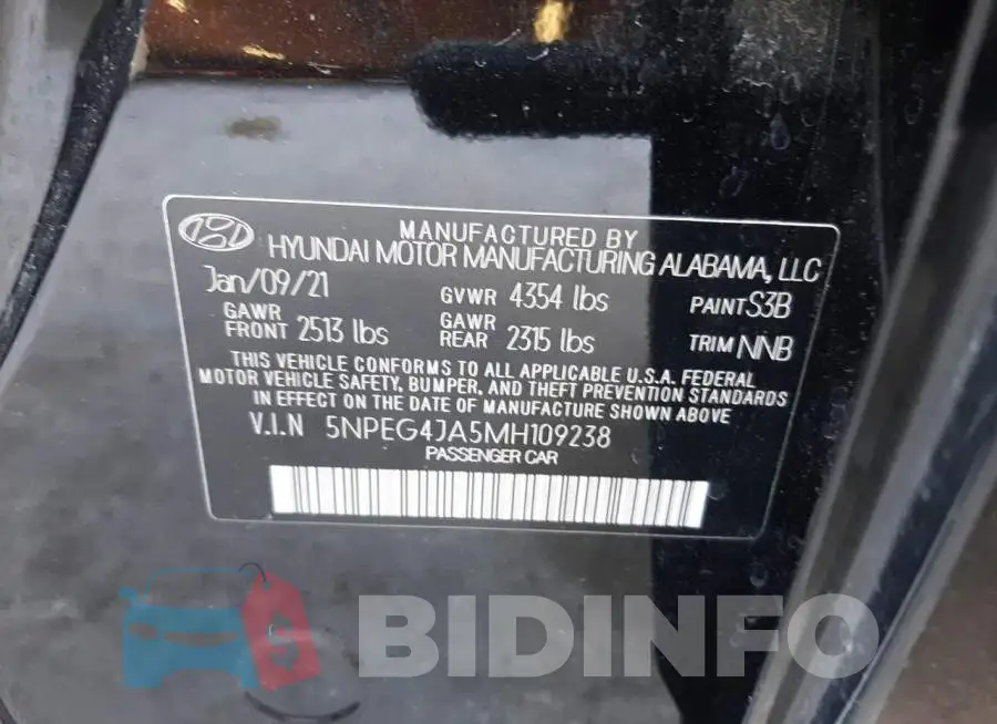 5NPEG4JA5MH109238 Photo# 12