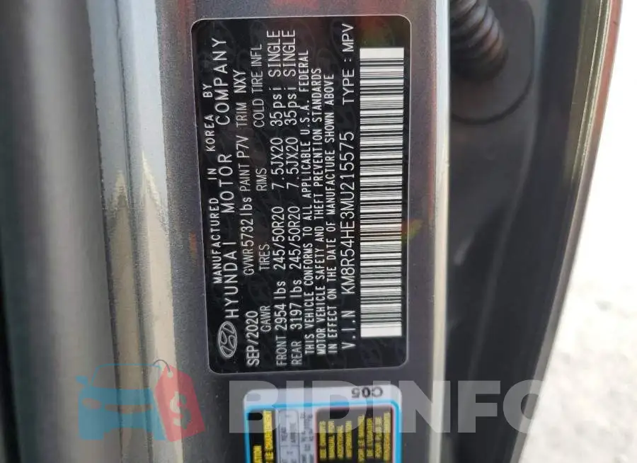KM8R54HE3MU215575 Photo# 13