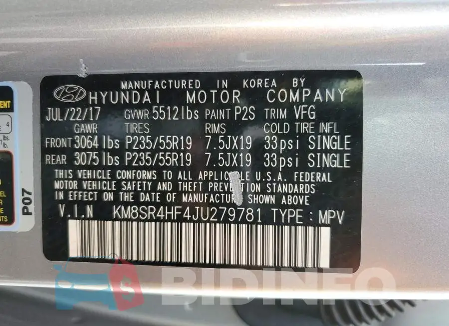 KM8SR4HF4JU279781 Photo# 13
