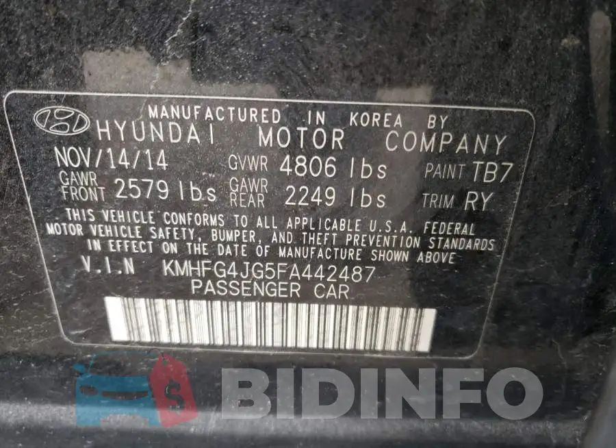 KMHFG4JG5FA442487 Photo# 12