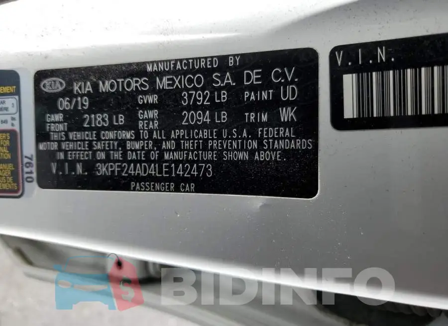 3KPF24AD4LE142473 Photo# 13
