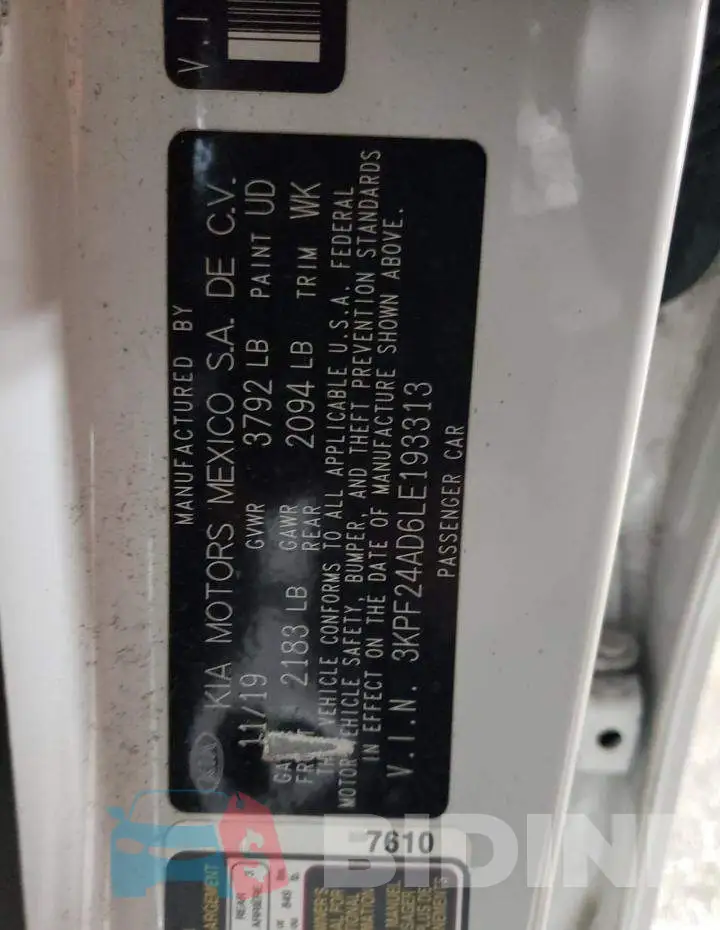 3KPF24AD6LE193313 Photo# 12