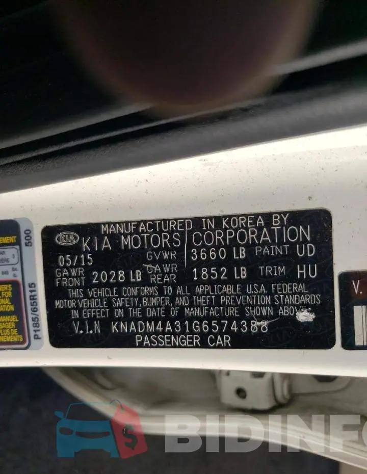 KNADM4A31G6574388 Photo# 12