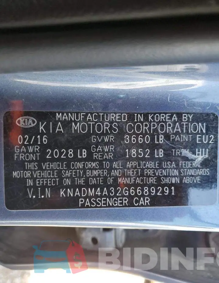 KNADM4A32G6689291 Photo# 10