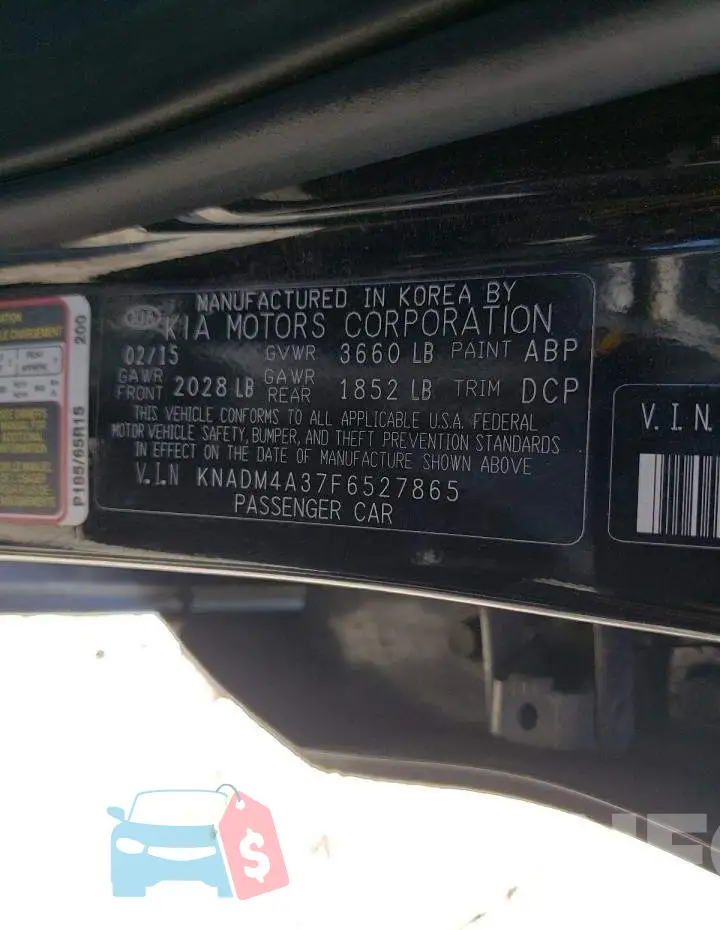 KNADM4A37F6527865 Photo# 12