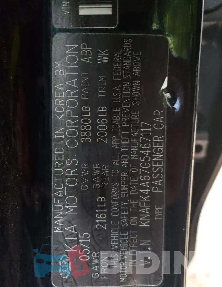 KNAFK4A67G5467117 Photo# 13