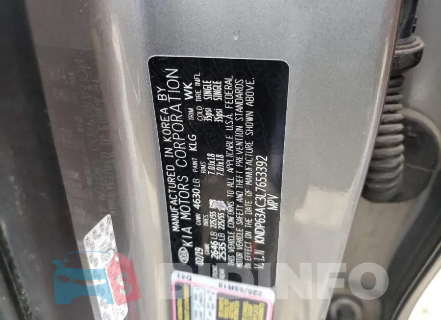 KNDP63AC3L7653392 Photo# 12