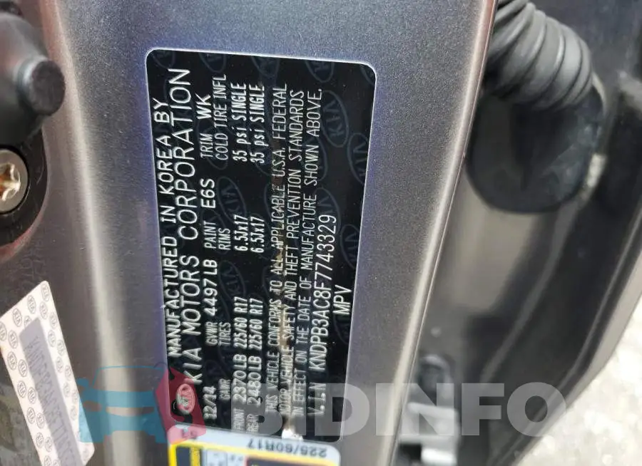 KNDPB3AC8F7743329 Photo# 12