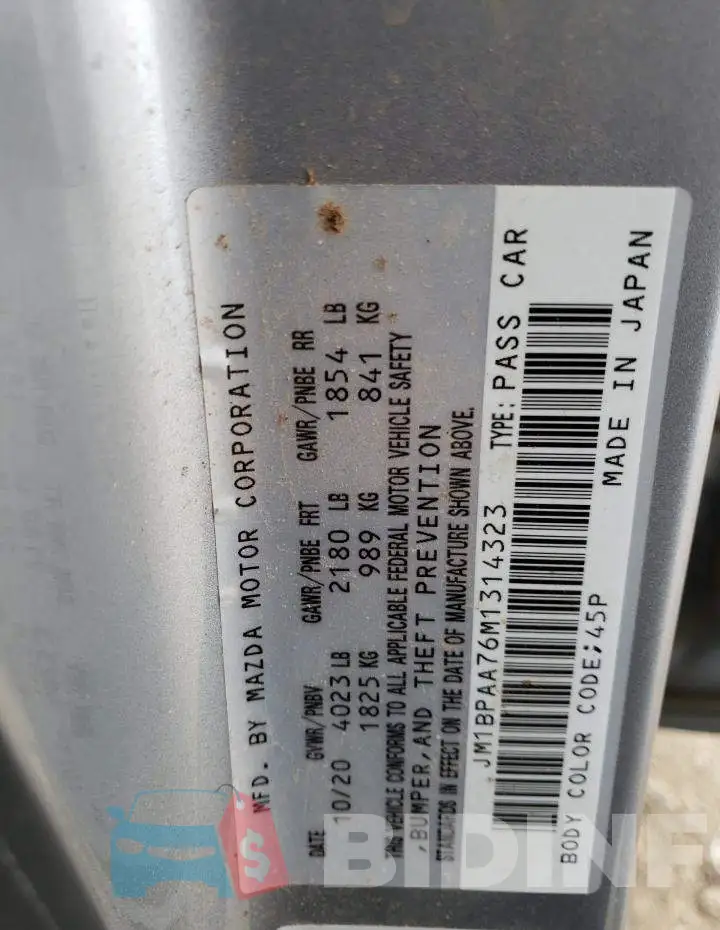 JM1BPAA76M1314323 Photo# 12