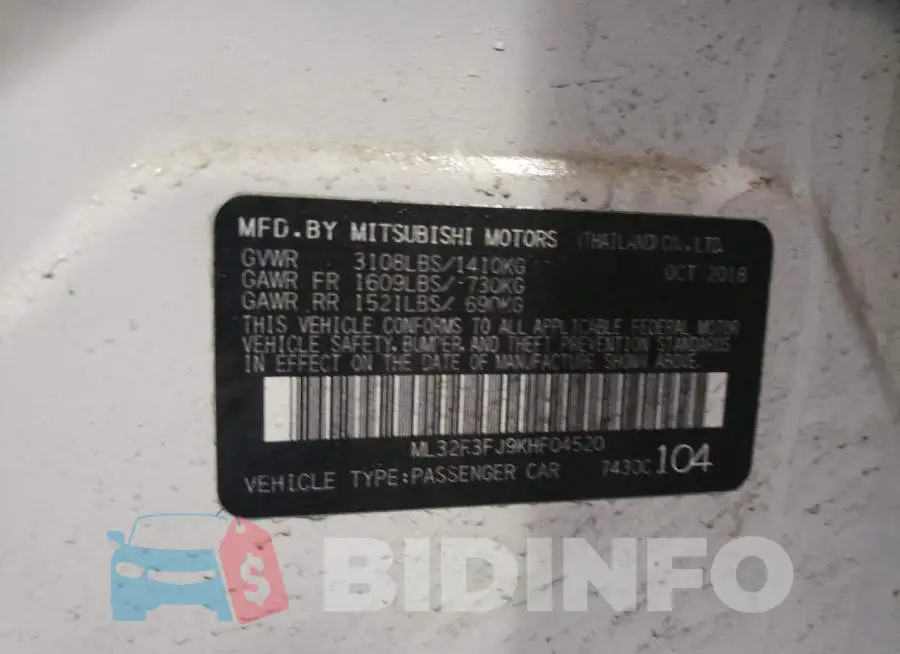 ML32F3FJ9KHF04520 Photo# 12