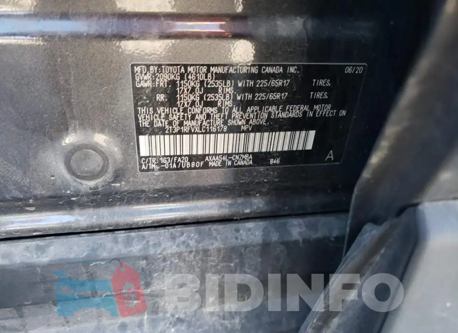 2T3P1RFVXLC116178 Photo# 13