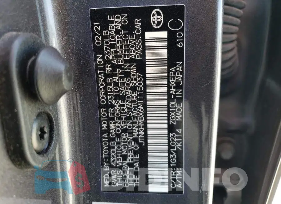 JTNKHMBX6M1115037 Photo# 14