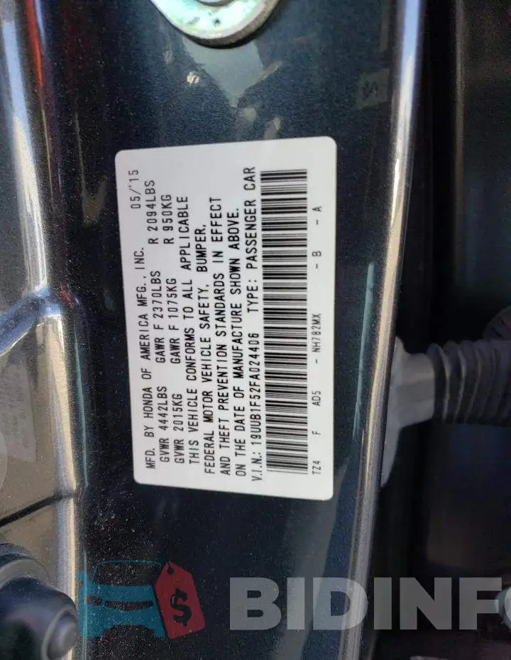 19UUB1F52FA024406 Photo# 12