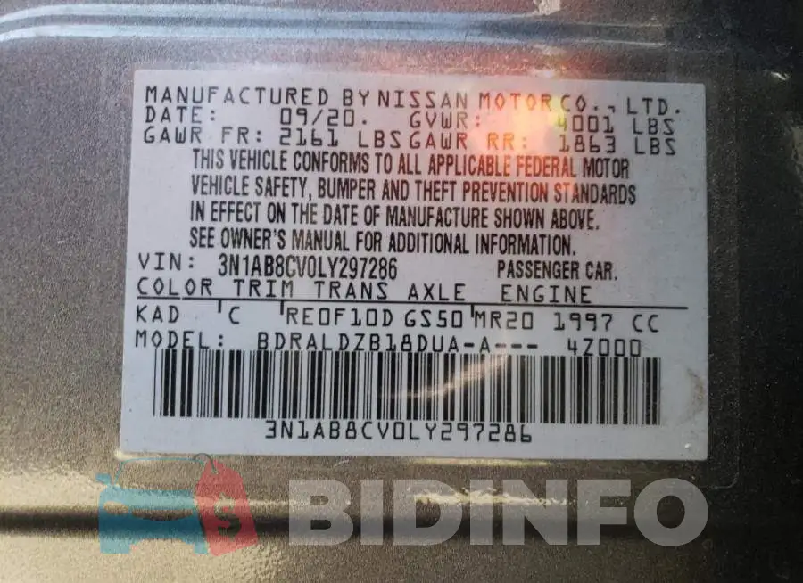 3N1AB8CV0LY297286 Photo# 12