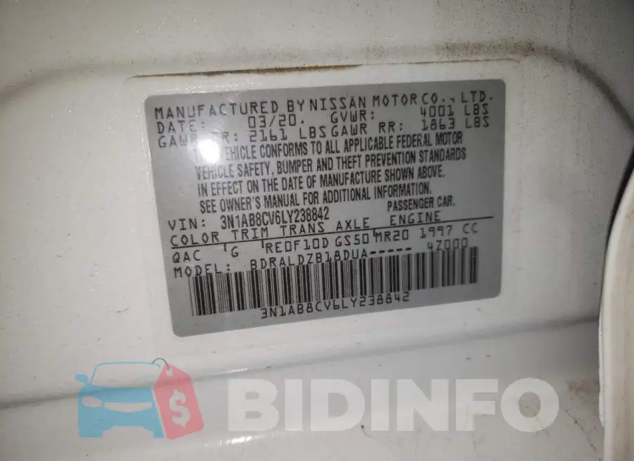 3N1AB8CV6LY238842 Photo# 10