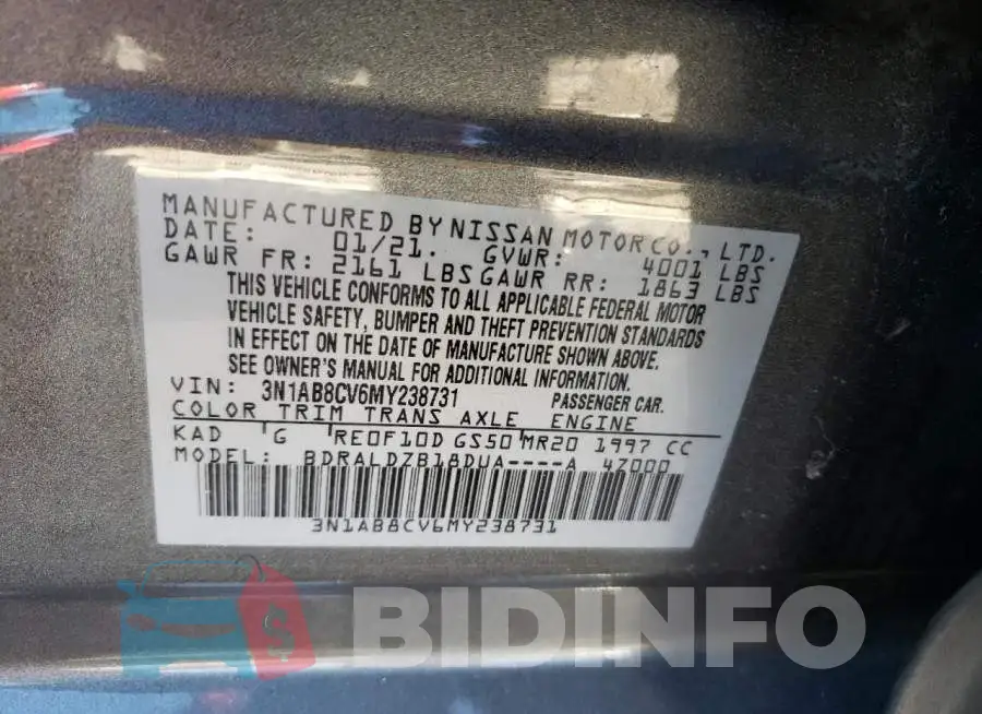 3N1AB8CV6MY238731 Photo# 12