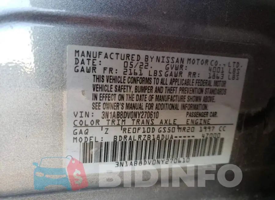 3N1AB8DV0NY270610 Photo# 12