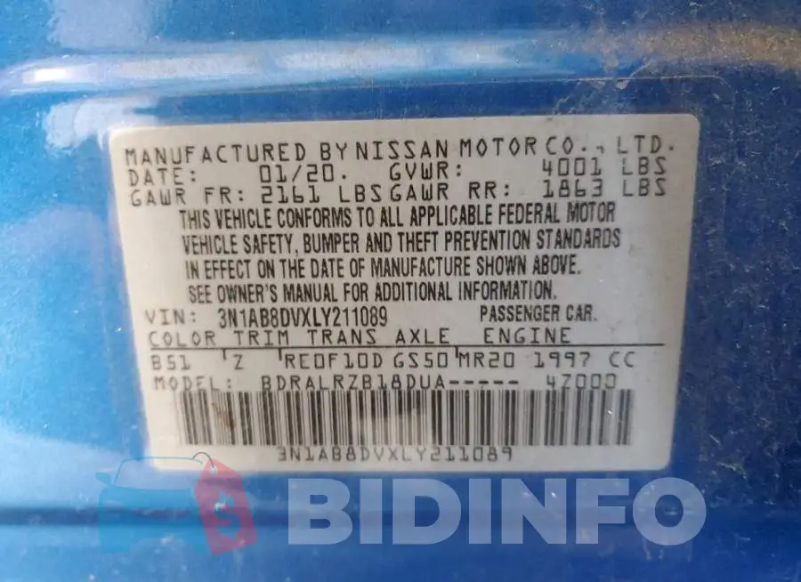 3N1AB8DVXLY211089 Photo# 12