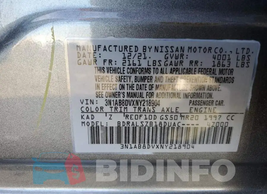3N1AB8DVXNY218904 Photo# 12