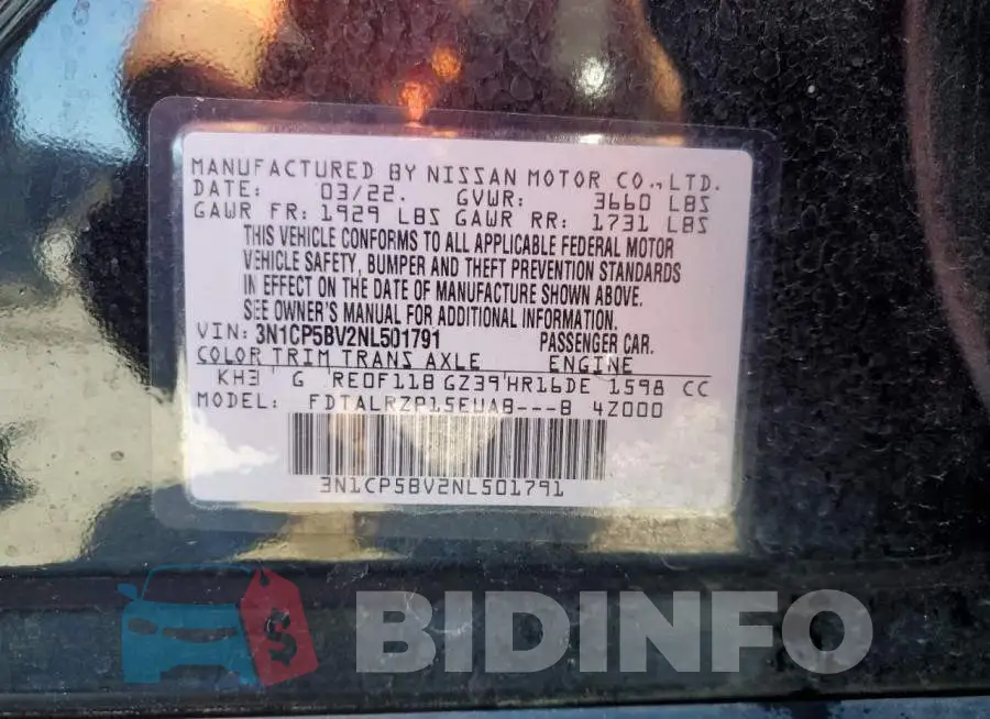 3N1CP5BV2NL501791 Photo# 12