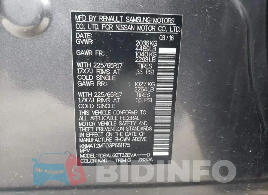 KNMAT2MT0GP681175 Photo# 14