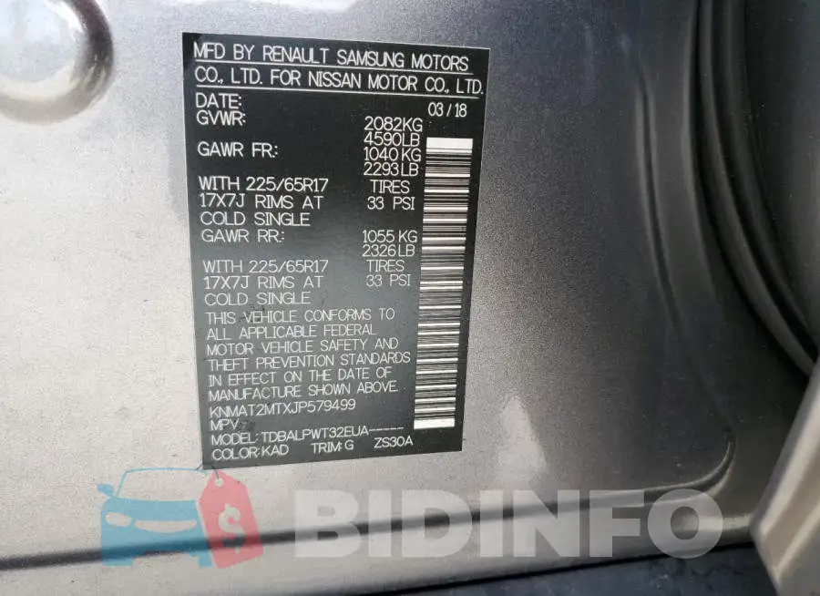 KNMAT2MTXJP579499 Photo# 13