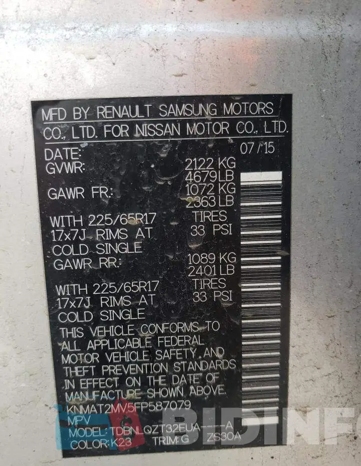 KNMAT2MV5FP587079 Photo# 13
