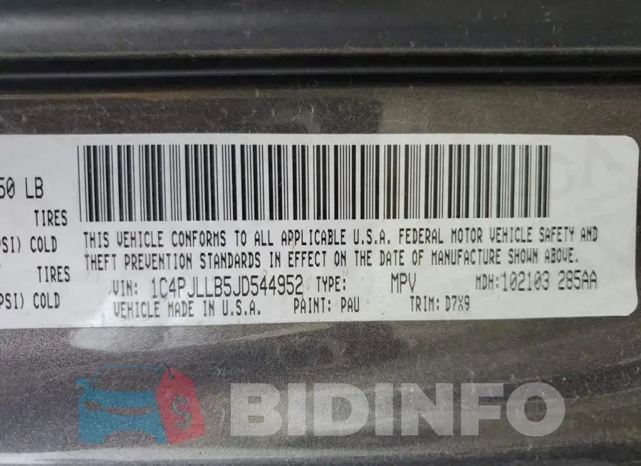1C4PJLLB5JD544952 Photo# 14