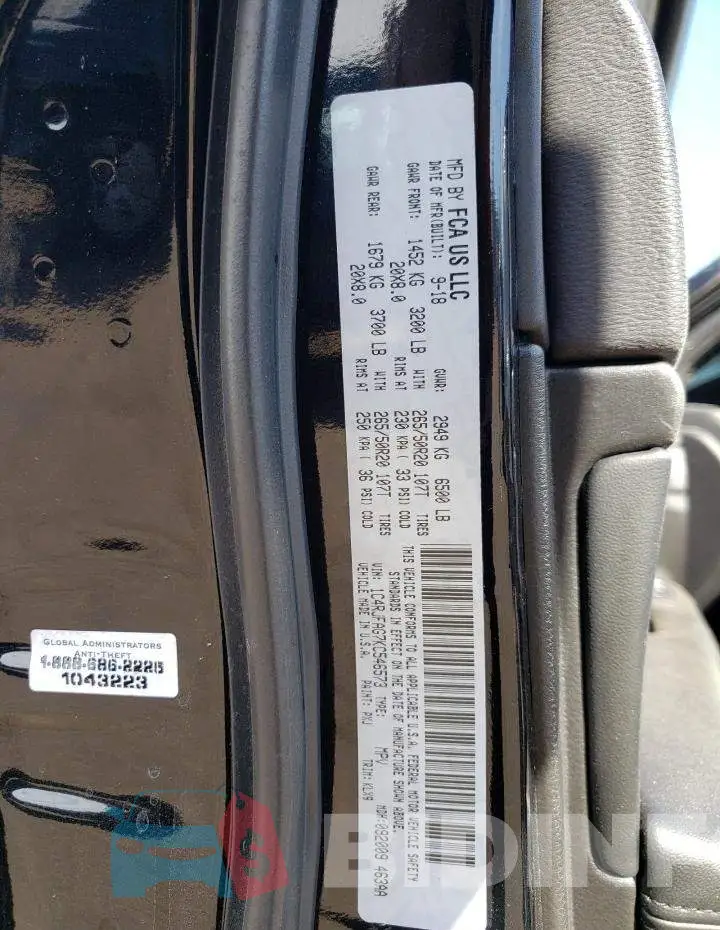 1C4RJFAG7KC546573 Photo# 13