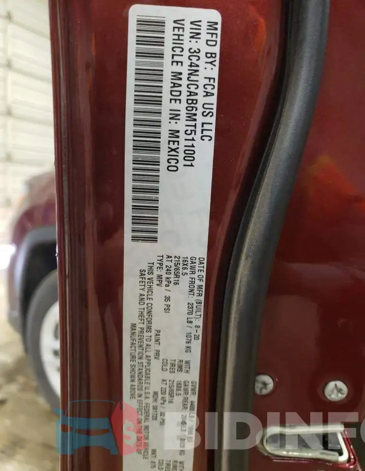 3C4NJCAB6MT511001 Photo# 14