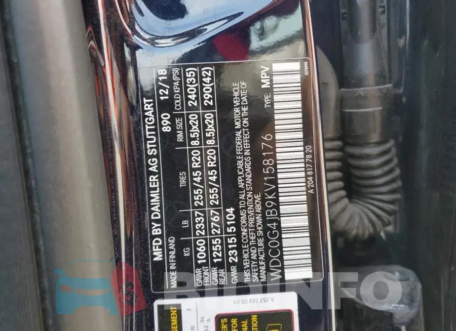 WDC0G4JB9KV158176 Photo# 10