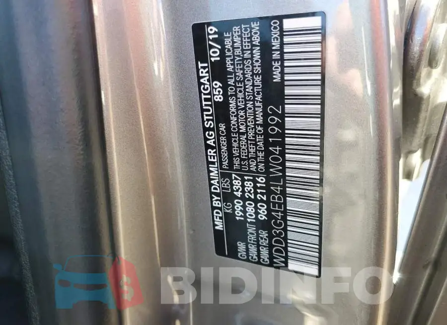 WDD3G4EB4LW041992 Photo# 12