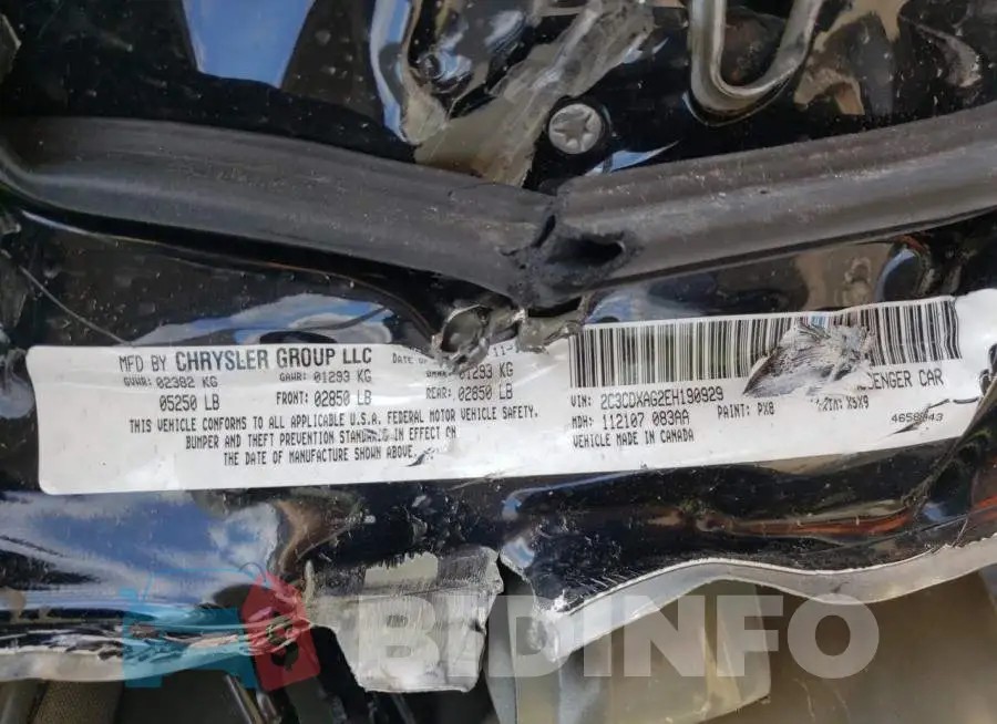 2C3CDXAG2EH190929 Photo# 13