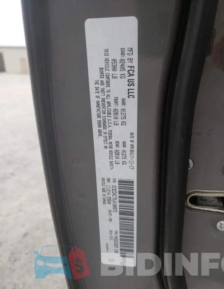 2C3CDXCT9JH188972 Photo# 13
