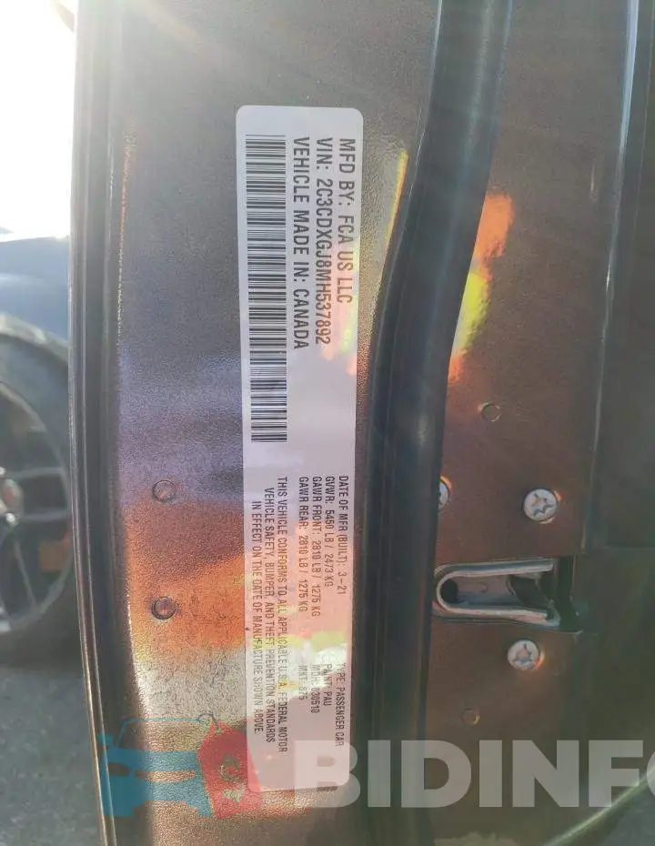 2C3CDXGJ8MH537892 Photo# 12