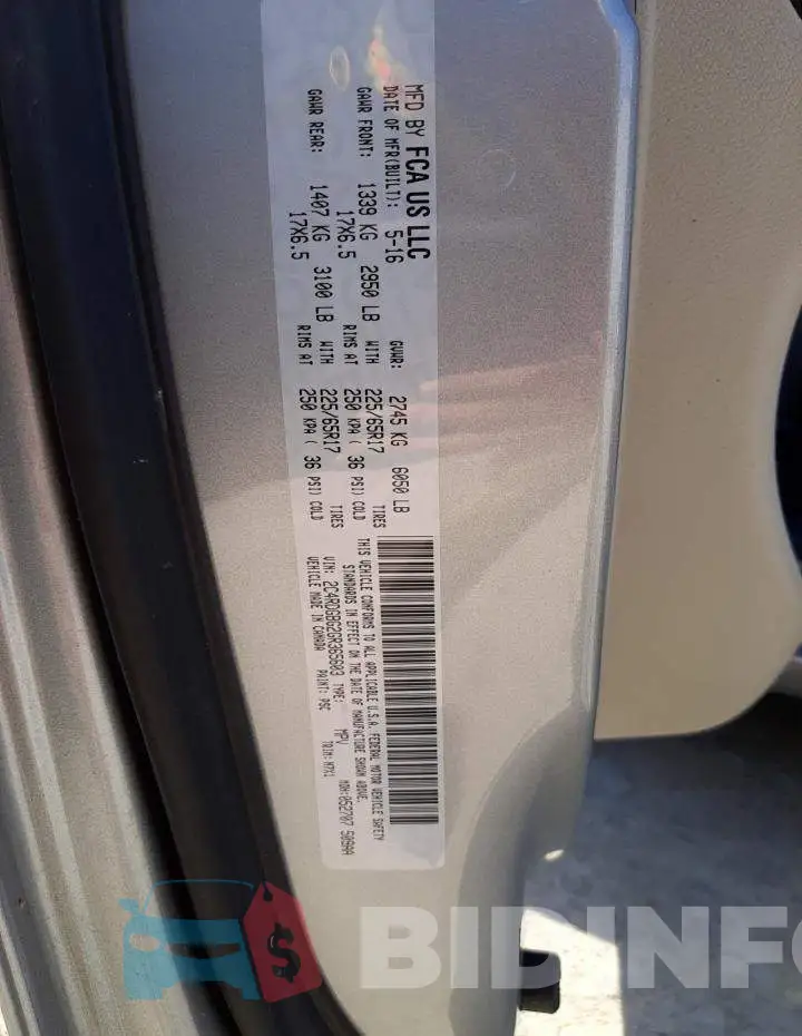 2C4RDGBG2GR365603 Photo# 13