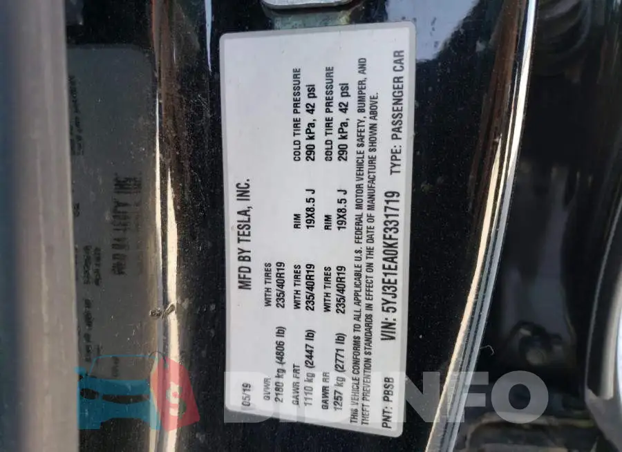 5YJ3E1EA0KF331719 Photo# 12