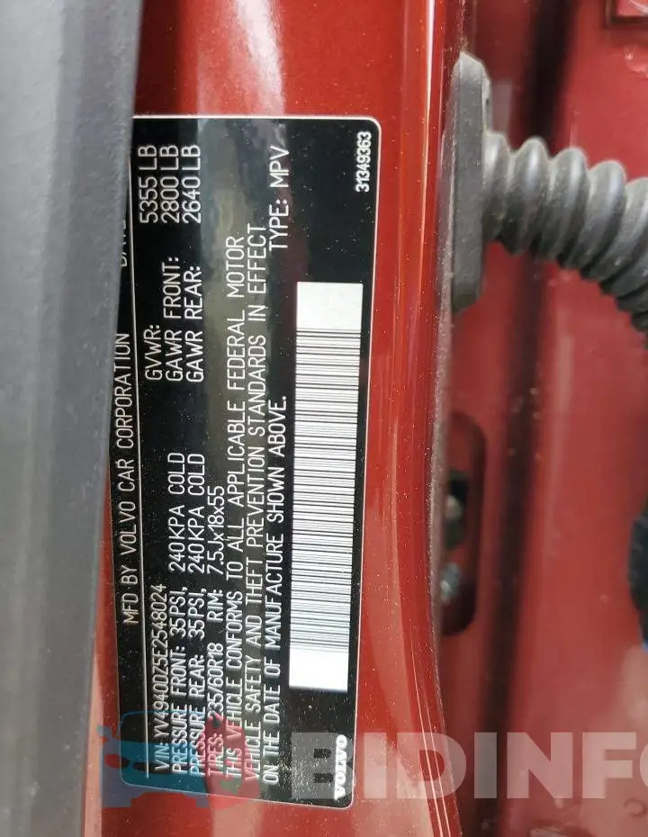 YV4940DZ5E2548024 Photo# 13